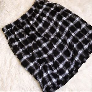 Plaid midi skirt